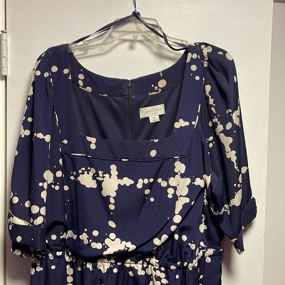 Jessica Simpson Navy Dress Size 18W - Picture 2 of 10